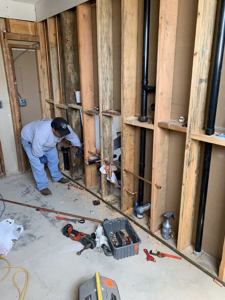 Commercial rough-in plumbing for Gas Line Repair in Lake Telemark